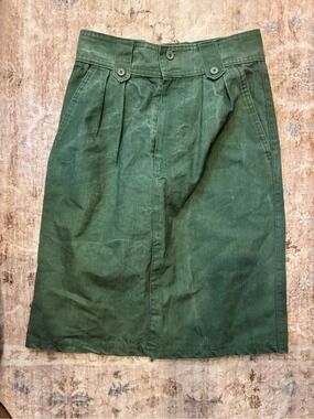 Vintage Safari Skirt High Waisted 1990s Style